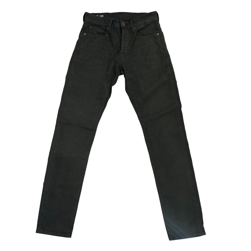 G-Star Raw Black 3301 Button Fly Slim Jeans Size 28 x 32 Men's